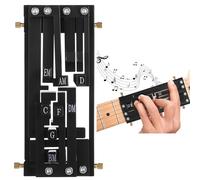 Guitar Chord Presser, Portable Pocket Chord Trainer for Acoustic Guitar Beginners, Easy Operation, Black ABS Body Practice Tool, Chord Helper