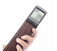 Guitar Chord Trainer Pocket Guitar Chord Practice Tool Guitar Neck Trainer with Rotating Chord Chart Screen Small Guitar No Battery