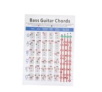 Guitar Chords Chart, Eco-Friendly Guitar Chords Poster, Classroom 4-String School Guitar for Home Students Bass