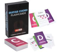 Guitar Chords Flash Cards, 56 Guitar Note Theory Cards- The Major and Minor Scales Guitar Flash Cards for Music Education and Beginners