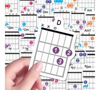 Guitar Chords Flash Cards, 57 Chord Cards, Guitar Notes- Learn Essential Chords Quickly, The Major and Minor Scales Guitars Flash Card for Beginners and Players