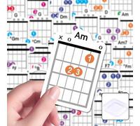 Guitar Chords Flash Cards, 57 Pcs Major and Scales Guitar Flash Cards, Essential Chords Learn Perfect Quickly, Gui
