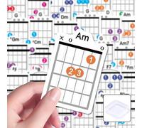 Guitar Chords Flash Cards, 57 Pcs The Major and Minor Scales Guitar Flash Cards, Learn Essential Chords Quickly, Perfect Guitar Learning Tool for Beginners and Players