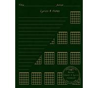 Guitar Chords & Lyrics Notebook: Blank Guitar Chord Diagrams and Lines for Lyrics for Guitarists - Green Leather Print Cover