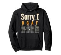 Guitar Chords Sorry I D G A F Funny Guitarist Gift Pullover Hoodie