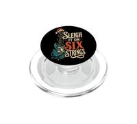 Guitar Christmas Sleigh It On Six Strings Funny Guitarist PopSockets PopGrip for MagSafe