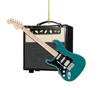 Guitar Christmas Tree Ornament | Guitar Ornaments | 2D Acrylic Electric Guitars Musical Christmas Tree Decorations | Rockin'Around The Guitars Hanging Pendant for Guitarist and Music Lovers