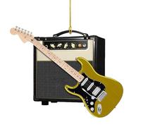 Guitar Christmas Tree Ornament | Guitar Ornaments | 2D Acrylic Electric Guitars Musical Christmas Tree Decorations | Rockin'Around The Guitars Hanging Pendant for Guitarist and Music Lovers