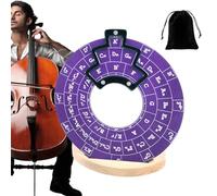 Guitar Circles of Fifth Wheel, Melody Tool Aluminium Alloy Chord Wheel - Guitar Music Theory Disc with Stand Holder - Easy to Read Fifth Compass for Guitarists, Bassists
