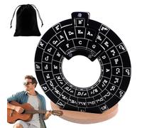 Guitar Circles Of Fifths Wheel - Aluminum Alloy + Wood, 4.72x0.08in Music Theory Disc | Chord Wheel For Guitarists, Bassists, Pianists, Precise Circles Of Fifths For Composition, Improvisation