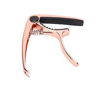 Guitar Clamp Zinc Alloy for Folk Guitar, Black, Silver, Rose Gold - Durable Construction, Easy to Use, Perfect for Music Lovers and Performers (Pink Gold)