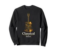 Guitar Classical At Heart Sunset Vineyard Guitarist Gift Sweatshirt