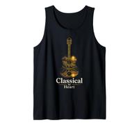 Guitar Classical At Heart Sunset Vineyard Guitarist Gift Tank Top