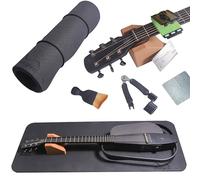 Guitar Cleaning Kit Including Guitar Work Mat,Guitar Neck Rest,Guitar String Winder and Cutter Tool for Acoustic Guitar Electric Guitar Ukulele Violins Bass Banjo, Gift for Musicians