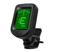Guitar Clip On Tuner, Digital Electronic 12 Equal Temperament Automatic Tuner Acoustic Guitar Accessories with LCD Display for Guitar Violin Bass Ukulele, LGL-01