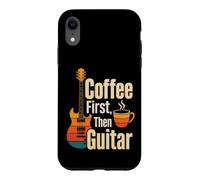 Guitar Coffee First Then Guitar Retro Guitarist Gift Case for iPhone XR
