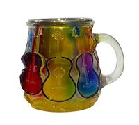Guitar Coffee Mug, Creative Painted Music Mug, Artistic Drinking Vessels for Musicians, Guitarists, Gift Ideas, Everyday Use, Travel, Household, Christmas, Retirement Collectibles
