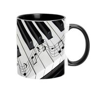 Guitar Coffee Mug - Guitar Cup Travel Mug - Desk Tea Cup Funny Drinking Cups, Guitar Piano Violin Coffee Cups, Ceramic Mug Birthday