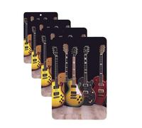 Guitar Collection Car Air Freshener Cards Set of 4 Pieces Long Lasting Hanging Scented Cards Auto Aromatherapy Tablets Personalized Car Fresheners Gifts for Men Women - Lavender Scent