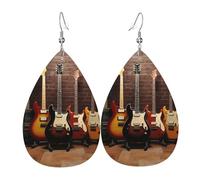 Guitar Collection Leather Earrings for Women Teardrop Earrings Lightweight Dangle Drop Earrings Cute Jewelry Gift