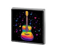 Guitar Colorful Musical Notes Button Pins Square Badge Personalized Button Brooch Lapel Pins for Women Men Gifts