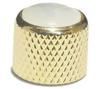Guitar control Gold with pearl inlay knob tone or volume solid steel body with push fit nylon insert