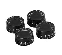 Guitar Control Knob, 4Pcs Volume Tone Guitar Potentiometer Cover Plastic for Playing (Black)