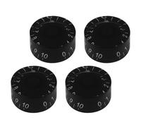 Guitar Control Knobs 12Pcs Black Guitar Knobs Volume Tone Replacement Parts 6mm Split Shaft For Guitar Potentiometer Knobs