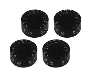 Guitar Control Knobs 12Pcs Black Guitar Knobs Volume Tone Replacement Parts 6mm Split Shaft For Guitar Potentiometer Knobs