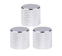 Guitar Control Knobs 12Pcs Guitar Control Knobs 6mm Split Shaft Volume Tone Knobs For Guitar Potentiometer Knobs(Metal Silver Flat)