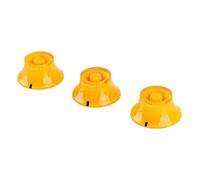 Guitar Control Knobs, Guitar Knobs Set Replacement Parts Easy Installation 3PCS Yellow Plastic Case for Musical Instrument
