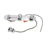 Guitar Control Plate 5 Way Switch Prewired 250KΩ Potentiometers Volume Tone Controls Plate for Telecaster Style Guitars Metal Material (GE236 (Cr Color))