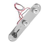 Guitar Control Plate Metal Guitar Control Plate,Metal Guitar Control Plate Prewired Loaded Mounting Plate for TL Chrome Plated with Volume Knob Tone Knob Three-way Switch (Silver)