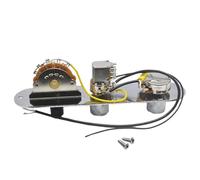 Guitar Control Plate with Pushing Cable Wire Loaded Pre-Drawn Plate Metal Texture for Sound and Easy Installation Guitar Control