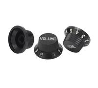 Guitar Control Top, Accurate Durable 1 Volume Knob Guitar Control Knob Practical 3Pcs for Guitar Control Knob for Instrument Accessory Replacement(black)