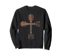 Guitar Cross Christian Worship Music Faith Guitarists Sweatshirt