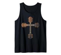 Guitar Cross Christian Worship Music Faith Guitarists Tank Top
