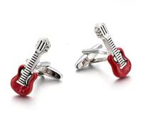 Guitar Cufflinks for Men, Musical Instrument Cufflinks, Electric Guitar Cuff Links, Red Guitar Shirt Tuxedo Cufflinks, Punk Rock Cufflinks French Cufflinks, Best Man Cufflinks, Wedding Cufflinks Gifts