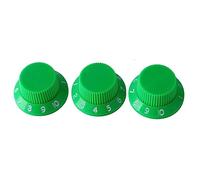 Guitar Cylinder, 3-piece Long Life Guitar Volume Knob for Bass (Green and White Letters)