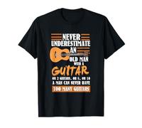 Guitar Dad Gift | Never Underestimate an Old Man With Guitar T-Shirt