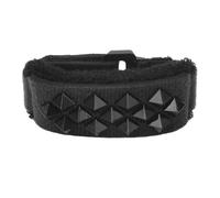 Guitar Dampener Strap Guitar String Noise Damper Fretboard Muter with Square Rivets Stringed Instrument Accessory (Black Long 7.5x0.9x1.2in)