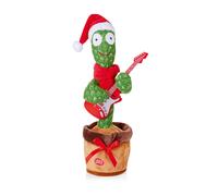 (Guitar) Dancing Musical Cactus Christmas Decoration with Sax or Guitar 35cm