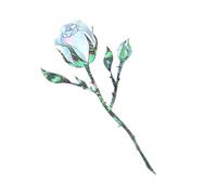 Guitar Decals Removable Waterproof No Trace Self Adhesive Rose Decor | Guitar Body Stickers Rose Pattern Overlay Decal for Musical Instruments Decorations, Bass Decor, Music Room Home Studio