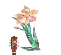 Guitar Decals | Rose Magnolia Inlay Sticker Decal - Removable Rose Stickers Guitar Board Decals Bass Decor, Inlay Sticker for Headstock