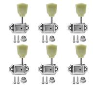 Guitar Deluxe Tuning Nail Tuner Head Suitable 3L 3R 3.3x4.1x4.6cm Electric Guitar Durable Guitar Parts Repai(Silver)