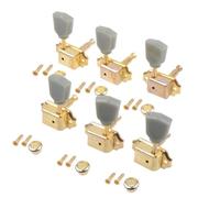 Guitar Deluxe Tuning Nail Tuner Head Suitable 3L 3R 3.3x4.1x4.6cm Electric Guitar Durable Guitar Parts Repai(Gold)