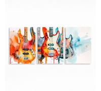 Guitar Diamond Art Kits Adults Beginner 30x20Inch 3 Pack, Abstract Diamond Painting, 5D DIY Full Drill Paint by Numbers, Wall Art Gems Paintings for Bedroom Office Room Decor Gifts for Women PZSH-0520