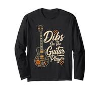 Guitar Dibs On The Guitar Player Vintage Guitarist Gift Long Sleeve T-Shirt