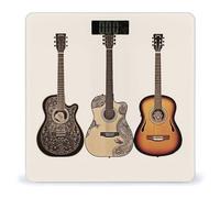 Guitar Digital Bathroom Scale for Body Weight with High Precision Digital Weighing Scale with BMI Clear LCD Display and Step-On Measures Weight Up to 180kg