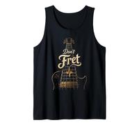 Guitar Don't Fret Funny Guitarist Vintage Music Gift Tank Top
